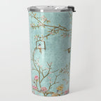 Romantic Chinoiserie Aqua Zen Garden Travel Mug Gallery Image 2