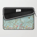 Romantic Chinoiserie Aqua Zen Garden Laptop Sleeve Gallery Image 2