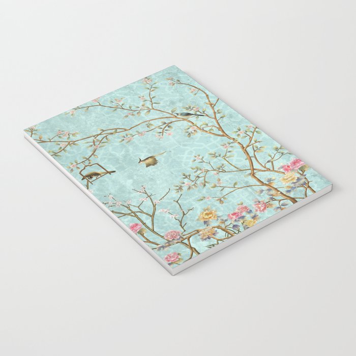 Romantic Chinoiserie Aqua Zen Garden Notebook Gallery Image 3