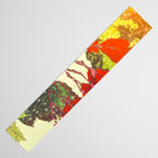 Deep Within - Flowers in the Mist -  Ukiyo Nature Landscape  in Red, Green, Yellow & Orange Table Runner Gallery Image 3