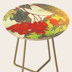 Deep Within - Flowers in the Mist -  Ukiyo Nature Landscape  in Red, Green, Yellow & Orange Side Table Gallery Image 2