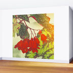 Deep Within - Flowers in the Mist -  Ukiyo Nature Landscape  in Red, Green, Yellow & Orange Wall Mural Gallery Image 2