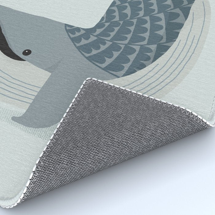 Whimsical Blue Whale Rug Gallery Image 4
