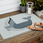 Whimsical Blue Whale Outdoor Rug Gallery Image 2