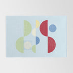 Abstract Geometric Half-Circles with Hand-Drawn Details Rug Gallery Image 2
