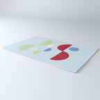 Abstract Geometric Half-Circles with Hand-Drawn Details Rug Gallery Image 3