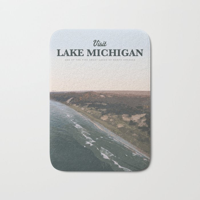 Visit Lake Michigan Bath Mat Gallery Image 1