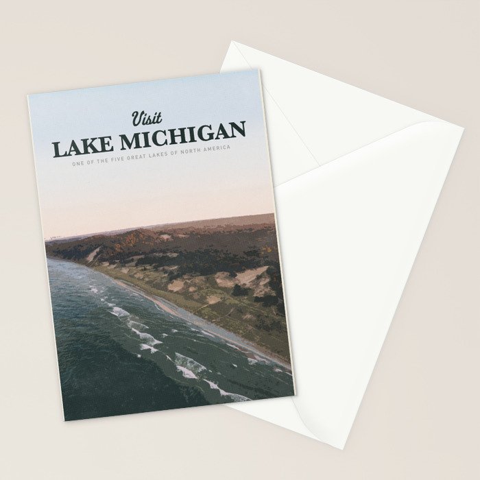 Visit Lake Michigan Stationery Card Gallery Image 2