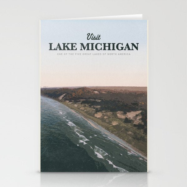 Visit Lake Michigan Stationery Card Gallery Image 2