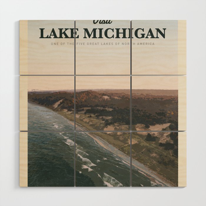 Visit Lake Michigan Wood Wall Art Gallery Image 1