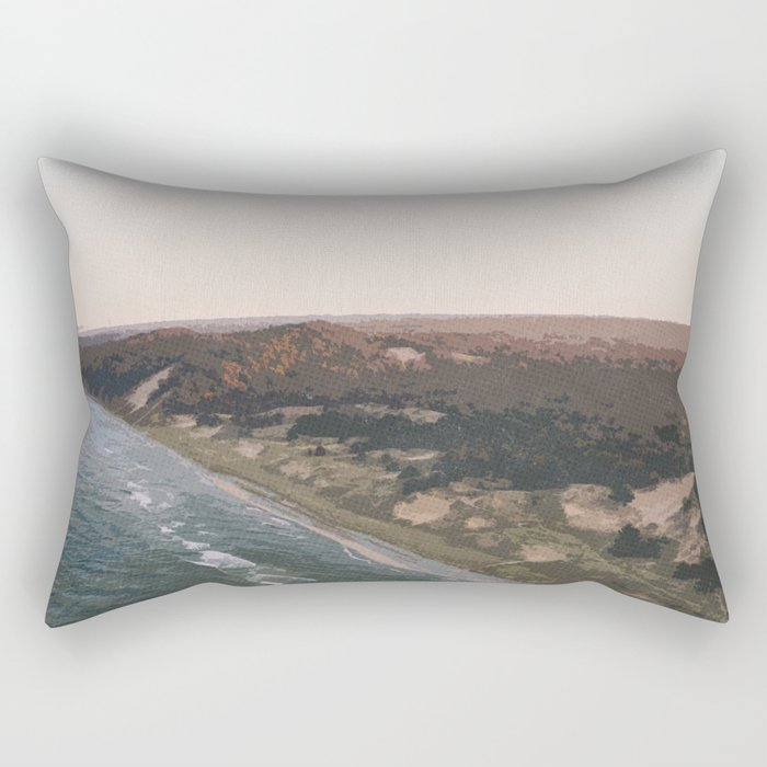 Visit Lake Michigan Rectangular Pillow Gallery Image 2