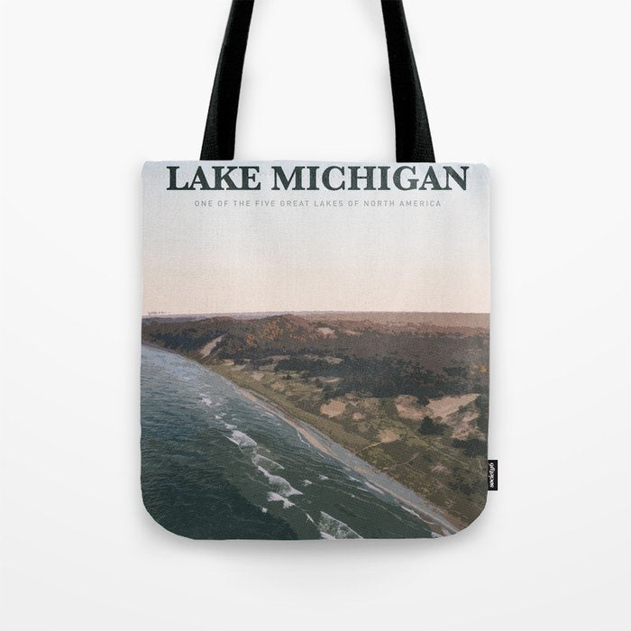 Visit Lake Michigan Tote Bag Gallery Image 1