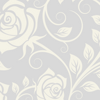 Antique White Roses Silhouette on Silver Grey Coffee Mug Gallery Image 2