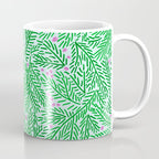 Winter Berries & Pine Branches in Green Coffee Mug Gallery Image 1