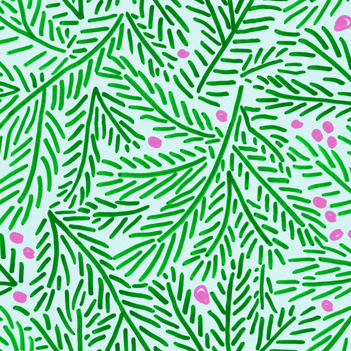 Winter Berries & Pine Branches in Green Coffee Mug Gallery Image 2