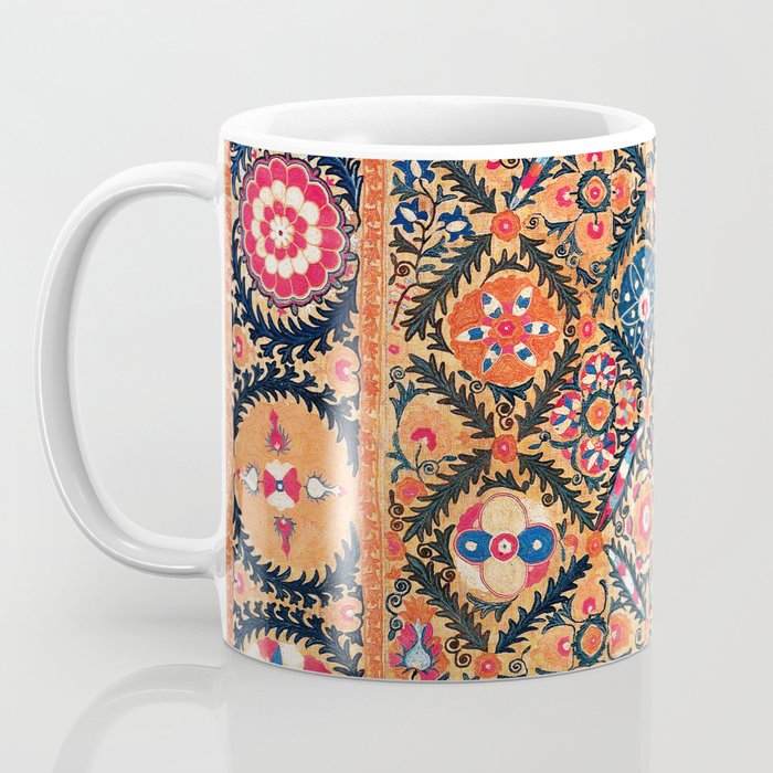 Kermina Suzani Southwest Uzbekistan Embroidery Print Coffee Mug Gallery Image 3