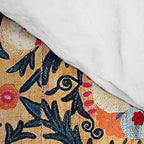 Kermina Suzani Southwest Uzbekistan Embroidery Print Comforter Gallery Image 4