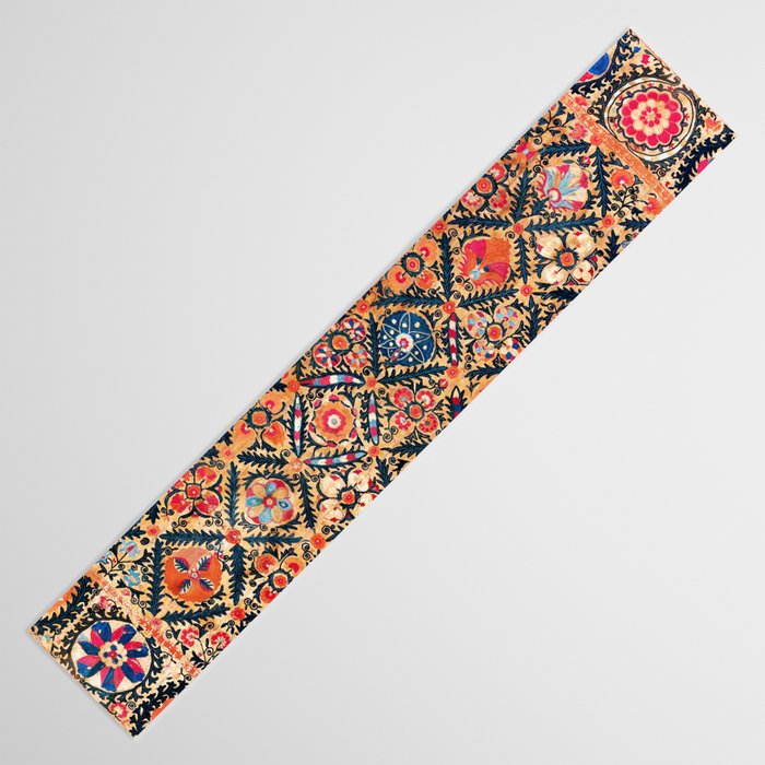 Kermina Suzani Southwest Uzbekistan Embroidery Print Table Runner Gallery Image 3