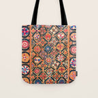 Kermina Suzani Southwest Uzbekistan Embroidery Print Tote Bag Gallery Image 1