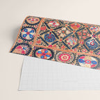 Kermina Suzani Southwest Uzbekistan Embroidery Print Wrapping Paper Gallery Image 2