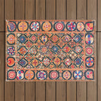Kermina Suzani Southwest Uzbekistan Embroidery Print Outdoor Rug Gallery Image 1