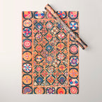 Kermina Suzani Southwest Uzbekistan Embroidery Print Wrapping Paper Gallery Image 1