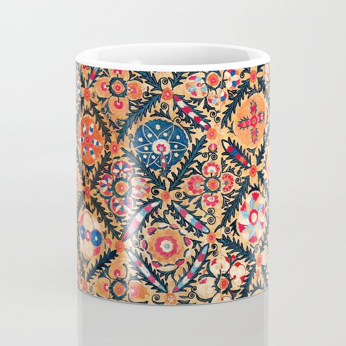 Kermina Suzani Southwest Uzbekistan Embroidery Print Coffee Mug Gallery Image 4