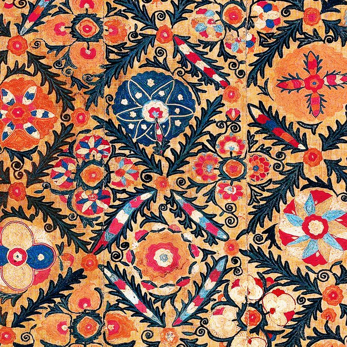 Kermina Suzani Southwest Uzbekistan Embroidery Print Coffee Mug Gallery Image 2
