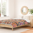 Kermina Suzani Southwest Uzbekistan Embroidery Print Duvet Cover Gallery Image 2