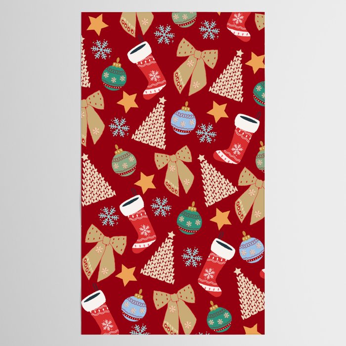 Cute Christmas Red Tablecloth Gallery Image 2