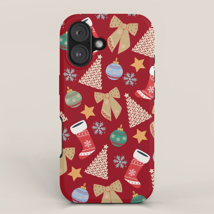 Cute Christmas Red iPhone Case Gallery Image 1