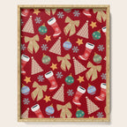 Cute Christmas Red Serving Tray Gallery Image 1