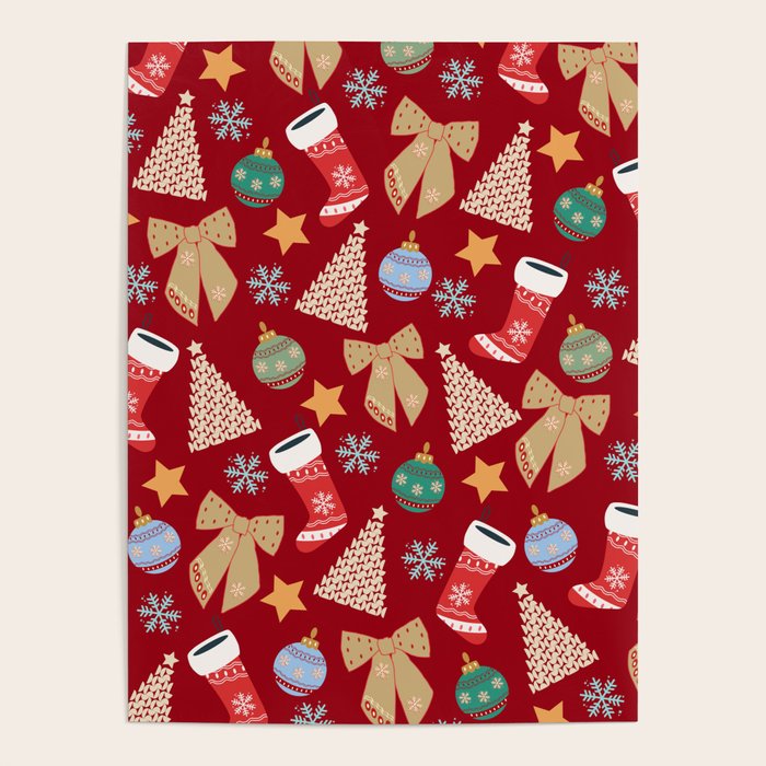 Cute Christmas Red Poster Gallery Image 4