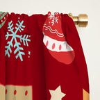 Cute Christmas Red Window Curtain Gallery Image 2