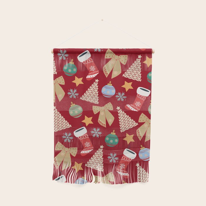 Cute Christmas Red Wall Hanging Gallery Image 1