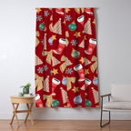 Cute Christmas Red Window Curtain Gallery Image 5