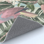 Vintage & Shabby Chic - Sepia Pink Tropical Bird Summer Garden Rug Gallery Image 4