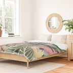 Vintage & Shabby Chic - Sepia Pink Tropical Bird Summer Garden Duvet Cover Gallery Image 2