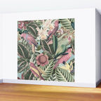 Vintage & Shabby Chic - Sepia Pink Tropical Bird Summer Garden Wall Mural Gallery Image 2