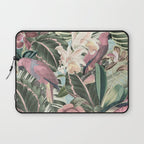 Vintage & Shabby Chic - Sepia Pink Tropical Bird Summer Garden Laptop Sleeve Gallery Image 1