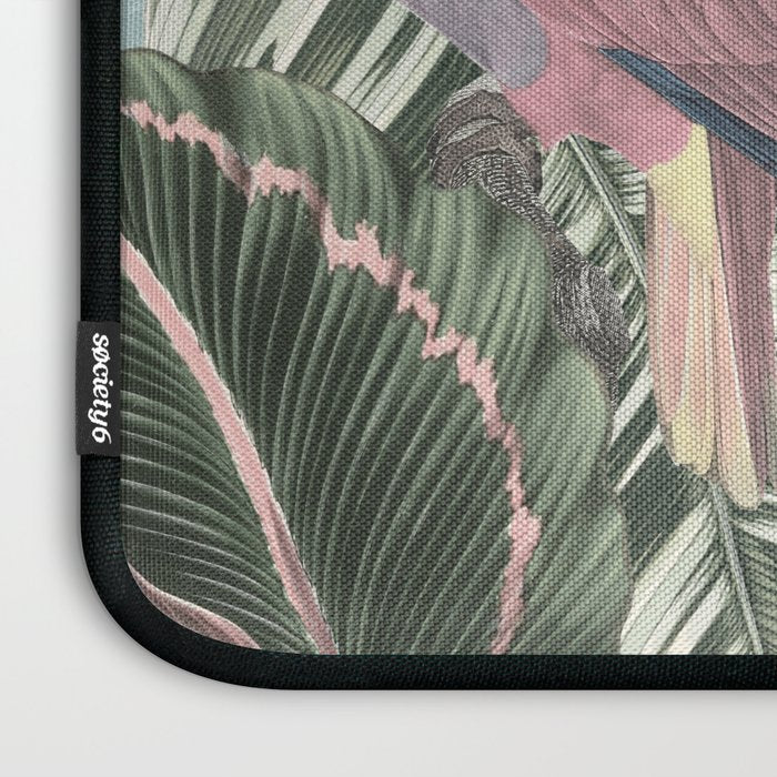 Vintage & Shabby Chic - Sepia Pink Tropical Bird Summer Garden Laptop Sleeve Gallery Image 3