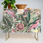 Vintage & Shabby Chic - Sepia Pink Tropical Bird Summer Garden Credenza Gallery Image 1