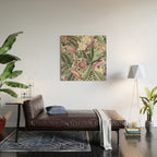 Vintage & Shabby Chic - Sepia Pink Tropical Bird Summer Garden Wood Wall Art Gallery Image 2