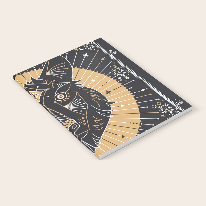 Wild & Free Wolf - Gold & Grey Notebook Gallery Image 2