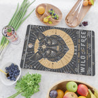 Wild & Free Wolf - Gold & Grey Cutting Board Gallery Image 2