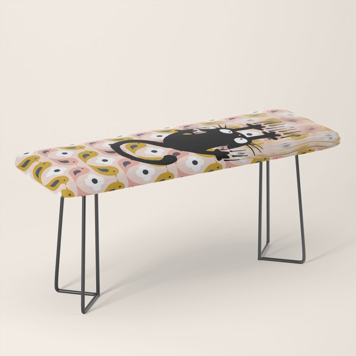 Unexspected falling cat blush Bench Gallery Image 1