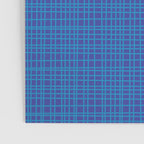 Blue Fine Weave Mid Century Modern Minimalist Woven Line Pattern Poster Gallery Image 3