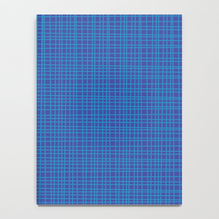 Blue Fine Weave Mid Century Modern Minimalist Woven Line Pattern Notebook Gallery Image 4