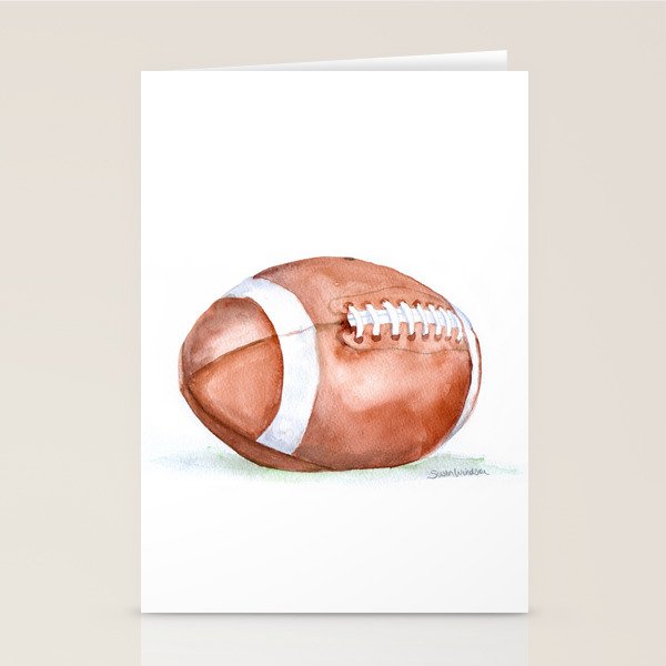 Football Watercolor Stationery Card Gallery Image 2