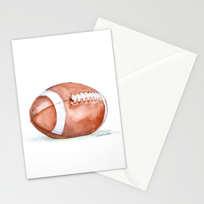Football Watercolor Stationery Card Gallery Image 2